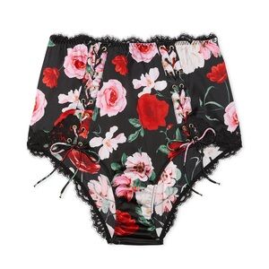 Atelier Victoria's Secret Satin Lace-Trim High-Waist Brief Panty